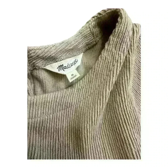 Madewell Ottoman Jacquard Button Back Top Blouse Telluride Stone Size Medium - Picture 2 of 6